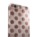 Grunge Brown and Tan Polkadot Pattern iPhone 6/6s or 6/6s Plus 2-Piece Hybrid INK-Fuzed Case