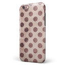 Grunge Brown and Tan Polkadot Pattern iPhone 6/6s or 6/6s Plus 2-Piece Hybrid INK-Fuzed Case
