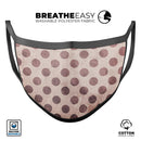 Grunge Brown and Tan Polkadot Pattern - Made in USA Mouth Cover Unisex Anti-Dust Cotton Blend Reusable & Washable Face Mask with Adjustable Sizing for Adult or Child