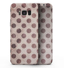 Grunge Brown and Tan Polkadot Pattern - Samsung Galaxy S8 Full-Body Skin Kit