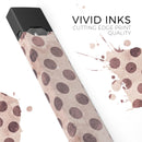 Grunge Brown and Tan Polkadot Pattern - Premium Decal Protective Skin-Wrap Sticker compatible with the Juul Labs vaping device