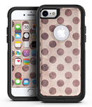 Grunge Brown and Tan Polkadot Pattern - iPhone 7 or 8 OtterBox Case & Skin Kits