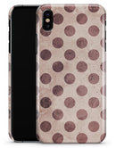 Grunge Brown and Tan Polkadot Pattern - iPhone X Clipit Case