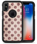 Grunge Brown and Tan Polkadot Pattern - iPhone X OtterBox Case & Skin Kits