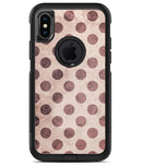 Grunge Brown and Tan Polkadot Pattern - iPhone X OtterBox Case & Skin Kits