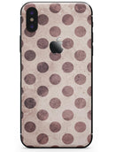 Grunge Brown and Tan Polkadot Pattern - iPhone X Skin-Kit