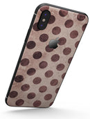Grunge Brown and Tan Polkadot Pattern - iPhone X Skin-Kit