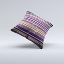 Grunge Colorful ZigZag Striped Ink-Fuzed Decorative Throw Pillow
