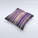 Grunge Colorful ZigZag Striped Ink-Fuzed Decorative Throw Pillow