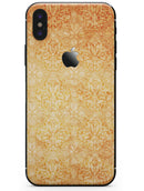 Grunge Coral Damask Pattern - iPhone X Skin-Kit