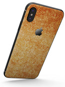 Grunge Coral Damask Pattern - iPhone X Skin-Kit