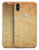 Grunge Coral Damask Pattern - iPhone X Skin-Kit