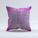 Grunge Dark Pink Texture Ink-Fuzed Decorative Throw Pillow