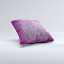 Grunge Dark Pink Texture Ink-Fuzed Decorative Throw Pillow