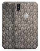 Grunge Decayed Damask Pattern - iPhone X Skin-Kit