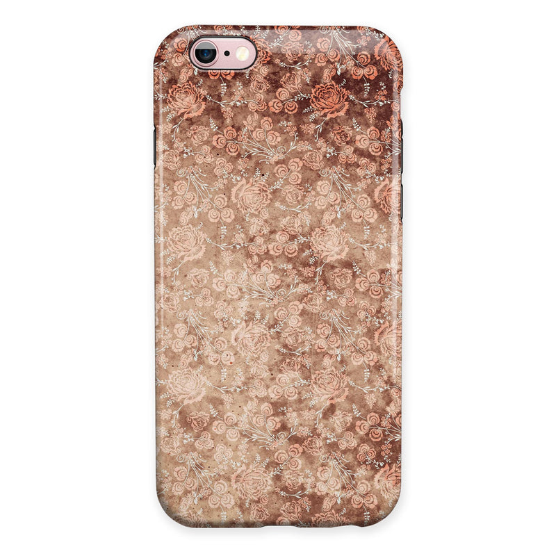 Grunge Floral Abstract Pattern  iPhone 6/6s or 6/6s Plus 2-Piece Hybrid INK-Fuzed Case