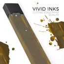 Grunge Gold and Brown Stripes - Premium Decal Protective Skin-Wrap Sticker compatible with the Juul Labs vaping device