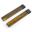 Grunge Gold and Brown Stripes - Premium Decal Protective Skin-Wrap Sticker compatible with the Juul Labs vaping device