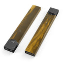 Grunge Gold and Brown Stripes - Premium Decal Protective Skin-Wrap Sticker compatible with the Juul Labs vaping device