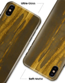 Grunge Gold and Brown Stripes - iPhone X Clipit Case