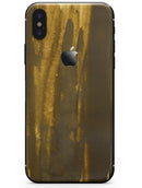 Grunge Gold and Brown Stripes - iPhone X Skin-Kit