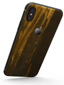 Grunge Gold and Brown Stripes - iPhone X Skin-Kit