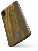 Grunge Gold and Brown Stripes - iPhone X Skin-Kit