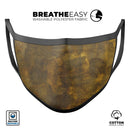 Grunge Golden Watercolor V1 - Made in USA Mouth Cover Unisex Anti-Dust Cotton Blend Reusable & Washable Face Mask with Adjustable Sizing for Adult or Child