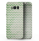 Grunge Green Horizontal Chevron Pattern  - Samsung Galaxy S8 Full-Body Skin Kit