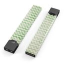 Grunge Green Horizontal Chevron Pattern  - Premium Decal Protective Skin-Wrap Sticker compatible with the Juul Labs vaping device
