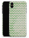 Grunge Green Horizontal Chevron Pattern  - iPhone X Clipit Case