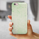 Grunge Green Micro Mustache Pattern iPhone 6/6s or 6/6s Plus 2-Piece Hybrid INK-Fuzed Case
