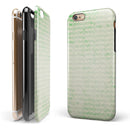 Grunge Green Micro Mustache Pattern iPhone 6/6s or 6/6s Plus 2-Piece Hybrid INK-Fuzed Case
