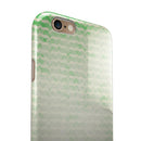 Grunge Green Micro Mustache Pattern iPhone 6/6s or 6/6s Plus 2-Piece Hybrid INK-Fuzed Case