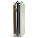 Grunge Green Micro Mustache Pattern iPhone 6/6s or 6/6s Plus 2-Piece Hybrid INK-Fuzed Case