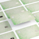 Grunge Green Micro Mustache Pattern - Premium Protective Decal Skin-Kit for the Apple Credit Card