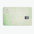 Grunge Green Micro Mustache Pattern - Premium Protective Decal Skin-Kit for the Apple Credit Card