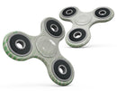 Grunge Green Micro Mustache Pattern Full-Body Fidget Spinner Skin-Kit