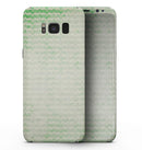 Grunge Green Micro Mustache Pattern - Samsung Galaxy S8 Full-Body Skin Kit