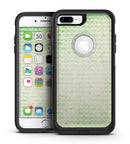 Grunge Green Micro Mustache Pattern - iPhone 7 or 7 Plus Commuter Case Skin Kit