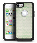Grunge Green Micro Mustache Pattern - iPhone 7 or 7 Plus Commuter Case Skin Kit
