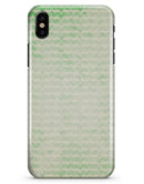 Grunge Green Micro Mustache Pattern - iPhone X Clipit Case