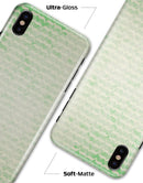 Grunge Green Micro Mustache Pattern - iPhone X Clipit Case
