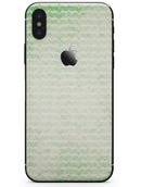 Grunge Green Micro Mustache Pattern - iPhone X Skin-Kit