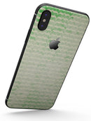 Grunge Green Micro Mustache Pattern - iPhone X Skin-Kit