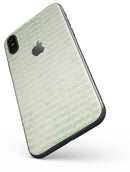 Grunge Green Micro Mustache Pattern - iPhone X Skin-Kit