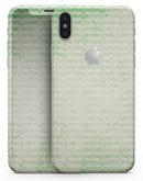 Grunge Green Micro Mustache Pattern - iPhone X Skin-Kit