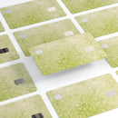 Grunge Green Yellow Damask Pattern - Premium Protective Decal Skin-Kit for the Apple Credit Card