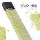 Grunge Green Yellow Damask Pattern - Premium Decal Protective Skin-Wrap Sticker compatible with the Juul Labs vaping device