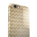Grunge Mustard Yellow Chevron iPhone 6/6s or 6/6s Plus 2-Piece Hybrid INK-Fuzed Case